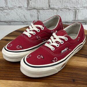 Vans OG Era LX 'Paisley Pompeian Red California Womens 6.5 Bandana Print Shoes